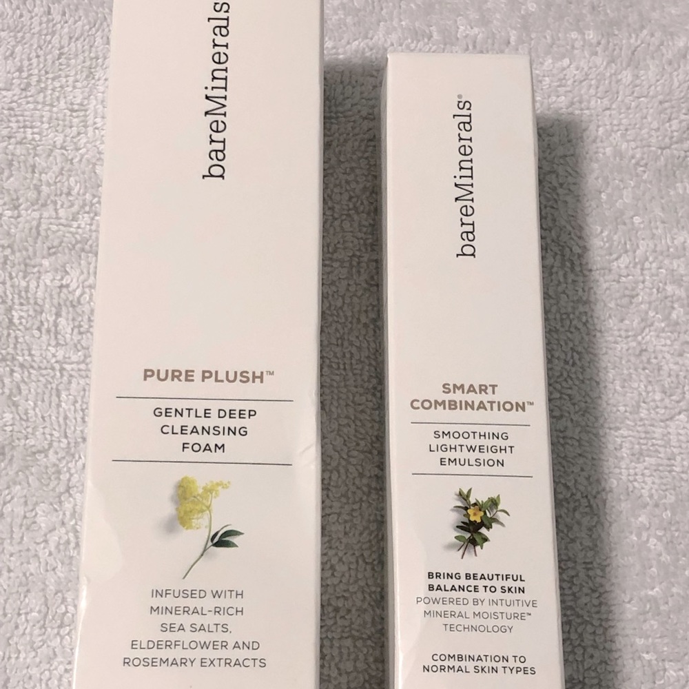 BareMinerals cleanser and moisturizer